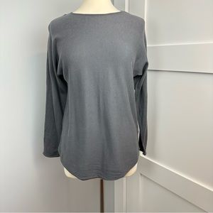 Michael Kors Gray Knit Cotton Nylon Blend Light Weight Sweater Womens Small